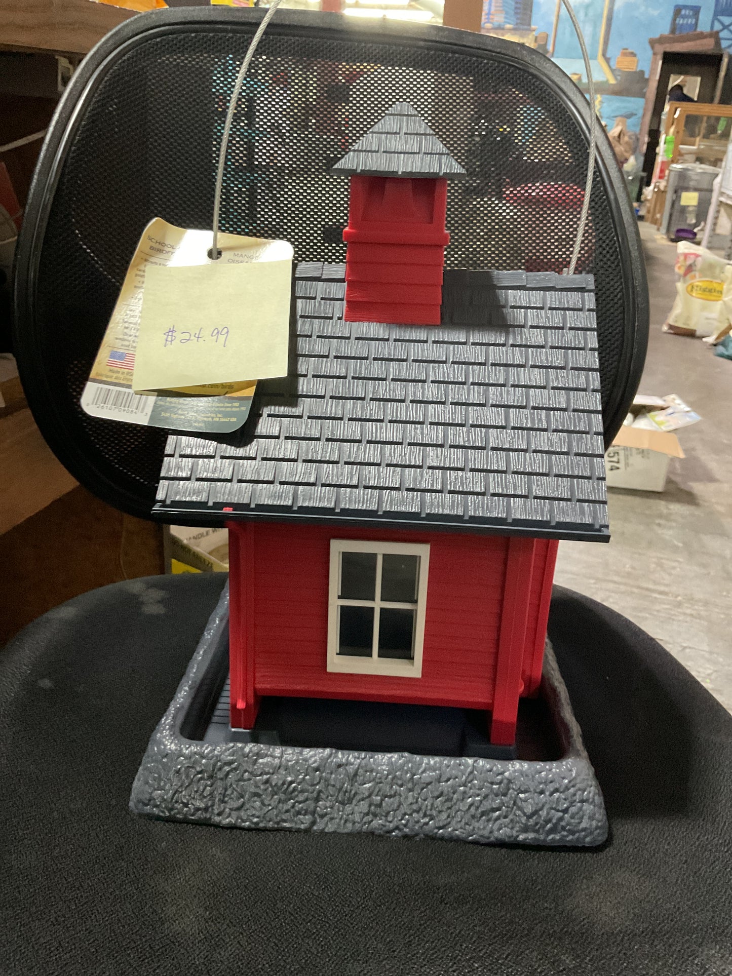 School house bird feeder