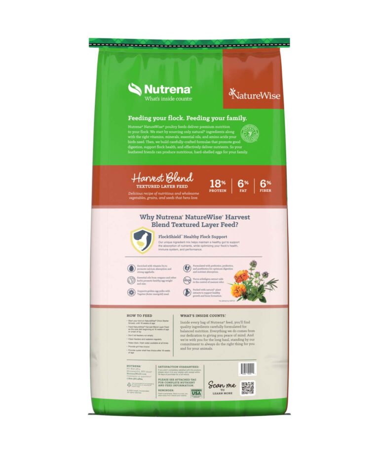 Nature Wise Harvest Blend 18% Textured Layer Pellet 40lbs