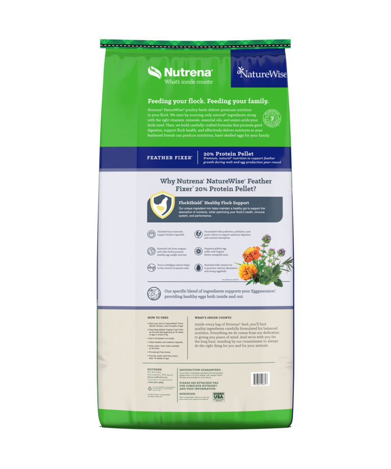 NatureWise Feather Fixer 20% Pellet 40lbs