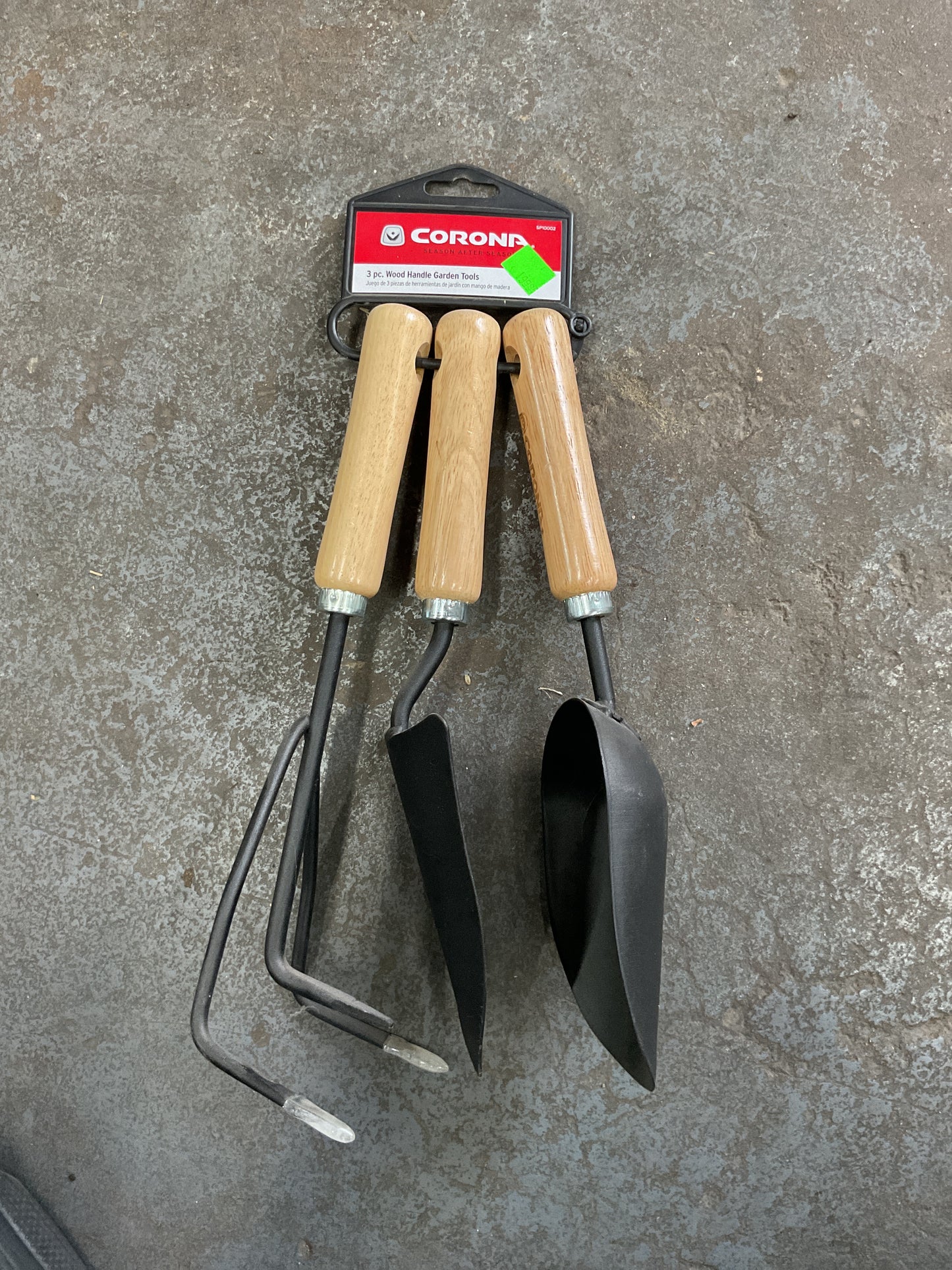 3 pc wood handle garden tools
