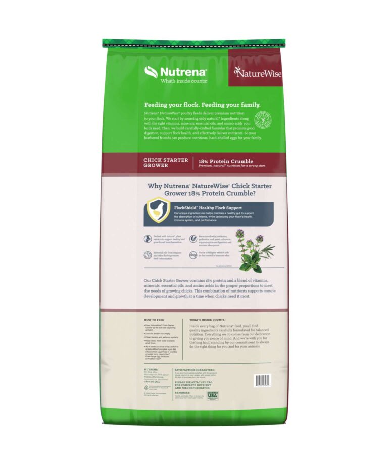 Nature Wise Chick Starter Grower 18% Non-Medicated 50lbs