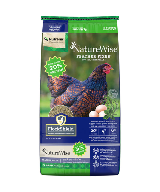 NatureWise Feather Fixer 20% Pellet 40lbs