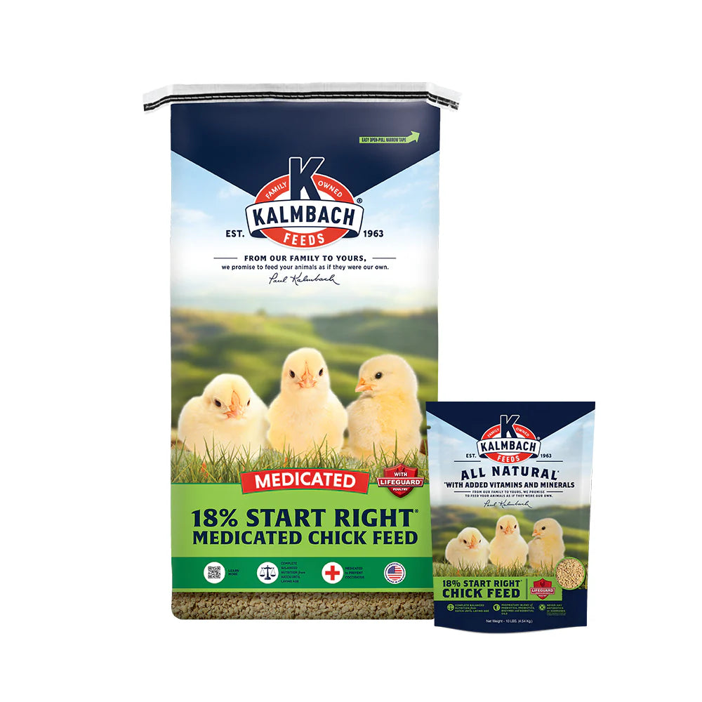 Kalmbach 18% Start Right Chick Feed (Medicated) 50lbs