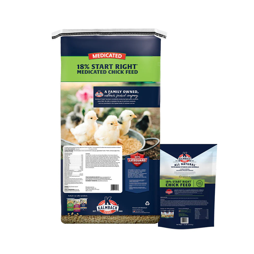 Kalmbach 18% Start Right Chick Feed (Medicated) 50lbs