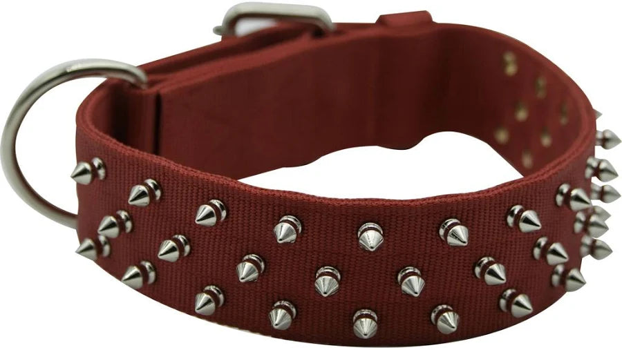 Bravo Nylon Spiked Dog Collar