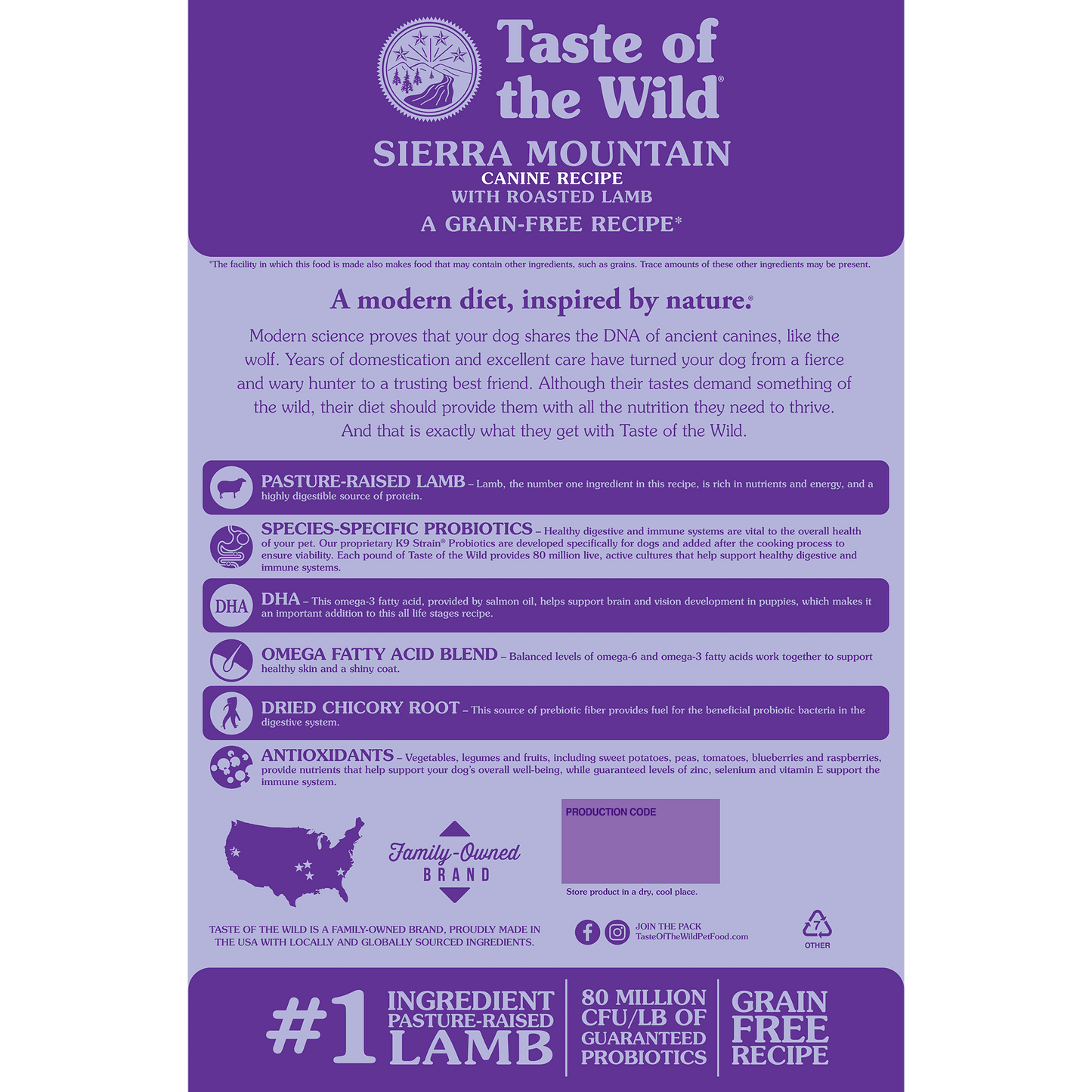Taste of the Wild Sierra Mountain Canine Roasted Lamb