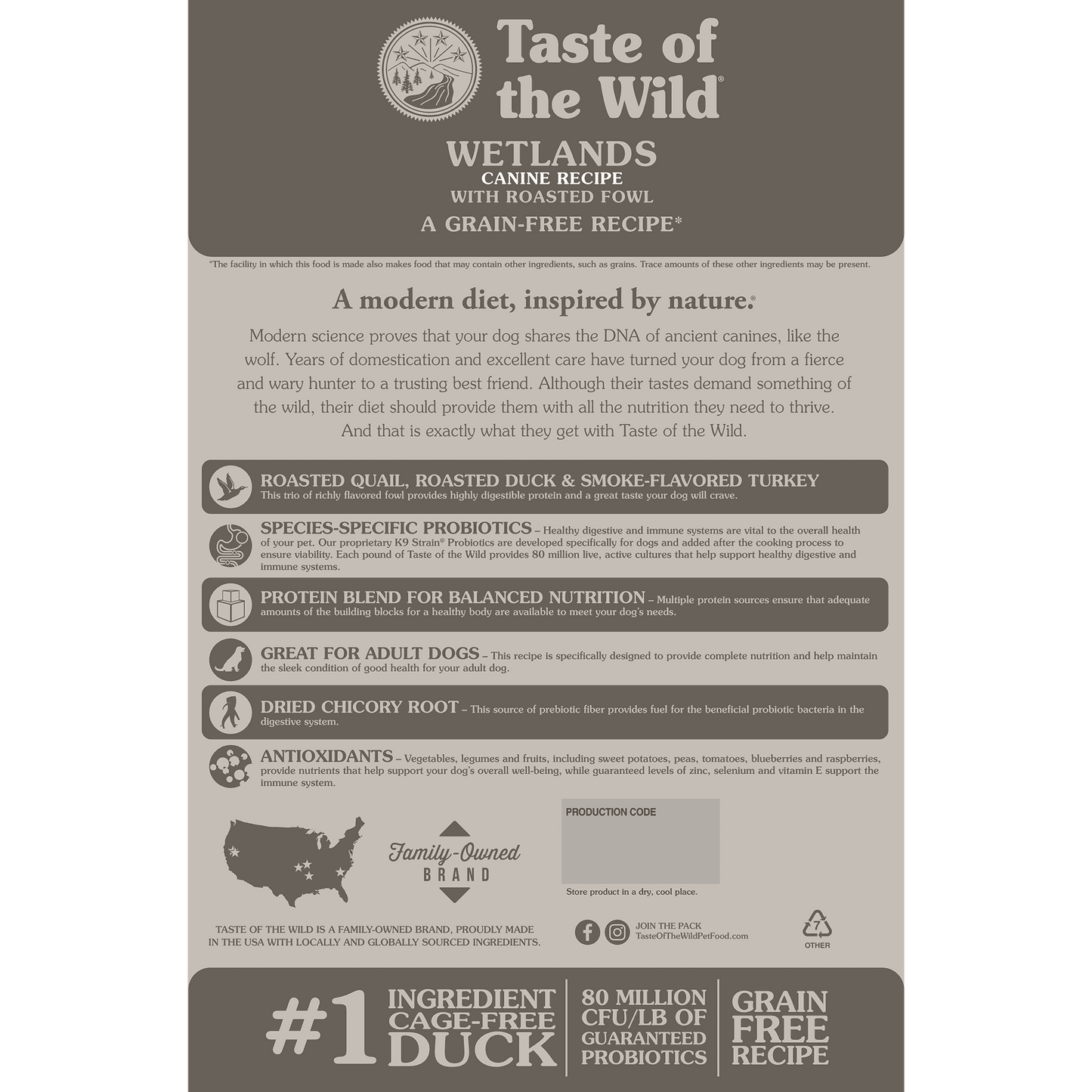 Taste of the Wild Wetlands Canine Roasted Fowl